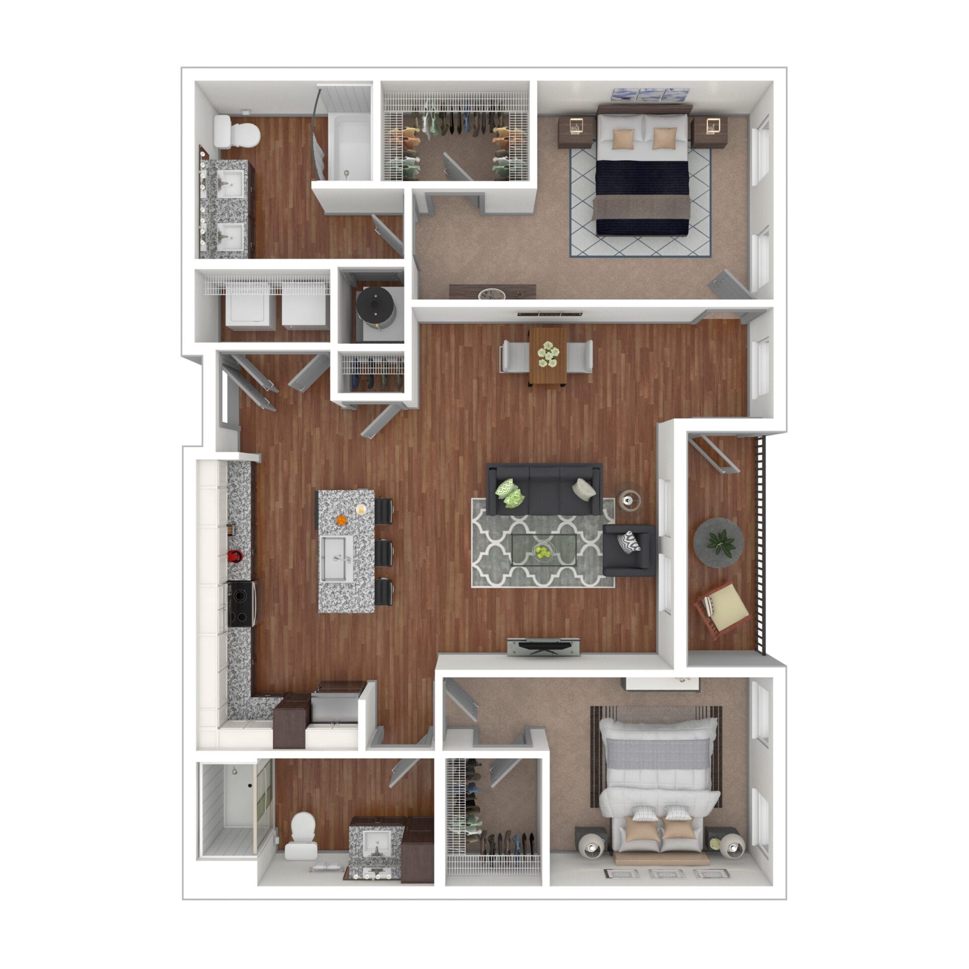 TheOtisAtFortBen_9310OtisAve_II-3319880_3DF_2x2Unit-B6 Two-Bedrooms